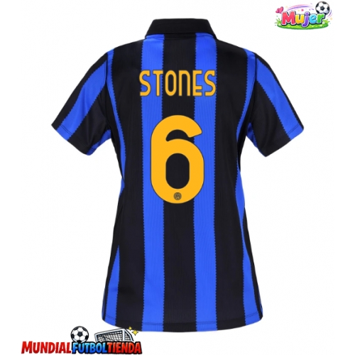 Camiseta Inter Milan John Stones #6 Primera Equipación Replica 2026-27 para mujer mangas cortas